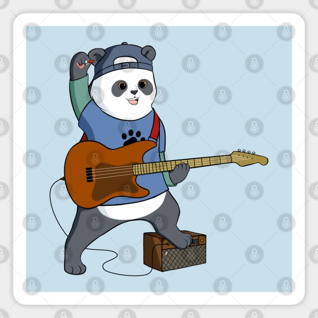 Panda Playing Guitar Magnet by Mako Design 